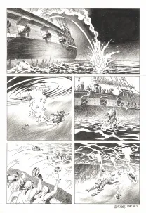 Planche noir et blanc, Kernok le pirate,  Riff Reb's