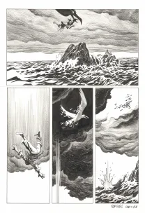 Planche noir et blanc, Kernok le pirate,  Riff Reb's