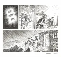 Black and white original page, Kernok le pirate,  Riff Reb's