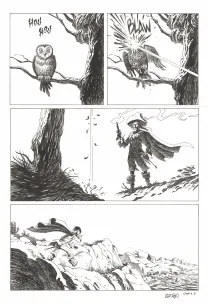 Planche noir et blanc, Kernok le pirate,  Riff Reb's