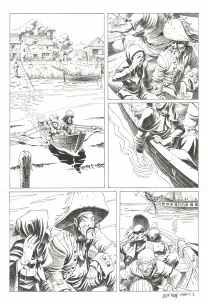 Planche noir et blanc, Kernok le pirate,  Riff Reb's