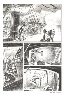 Planche noir et blanc, Kernok le pirate,  Riff Reb's