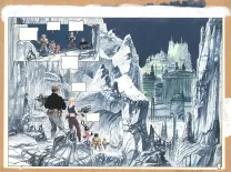 Colored original page, Le Temps des cendres, Papegaï (1ère partie) (T.2), Fabrice Meddour