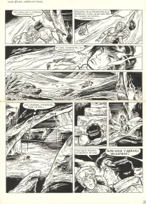 Black and white original page, Yalek, Opération Nessy (T.11), Jacques Geron