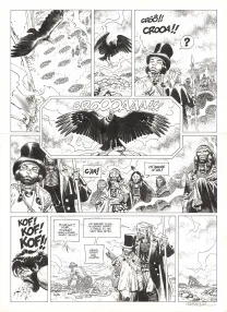 Black and white original page, Undertaker, L'Indien blanc (T.5), Ralph Meyer