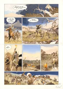 Colored original page, Comanche Trail, Christian Rossi