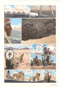 Colored original page, Comanche Trail, Christian Rossi