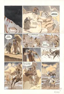 Colored original page, Comanche Trail, Christian Rossi