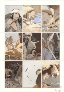 Colored original page, Comanche Trail, Christian Rossi