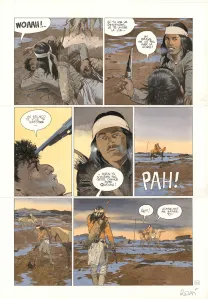Colored original page, Comanche Trail, Christian Rossi