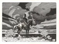 Illustration noir et blanc, Undertaker, Ralph Meyer