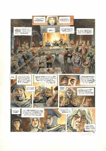 Colored original page, Cauchon... Ou l'homme qui tua Jeanne d'Arc, Joël Parnotte