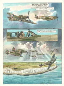 Planche couleur, Ciel d'orages, London burning (T.1),  Warnauts et Raives