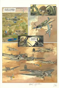 Planche couleur, Ciel d'orages, London burning (T.1),  Warnauts et Raives