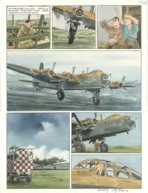 Colored original page, Ciel d'orages, London burning (T.1),  Warnauts et Raives