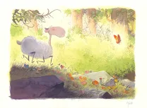Illustration couleur, Edmond gros mouton, Vincent Mallié