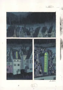 Colored original page, Frankenstein, David Sala