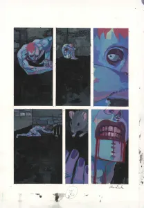 Colored original page, Frankenstein, David Sala