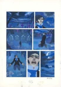 Colored original page, Frankenstein, David Sala