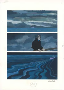 Colored original page, Frankenstein, David Sala