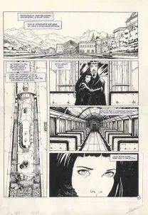 Black and white original page, Marie des Loups, La garde Rouge (T.1), Régis Penet