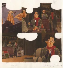 Colored original page, Oscar & Monsieur O, Emmanuel Moynot