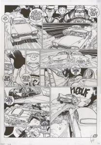Black and white original page, Le Poisson-clown, Christina (T.2), Fred Simon