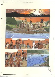 Planche couleur, Popotka le petit sioux, La leçon d'Iktomi (T.1), Fred Simon