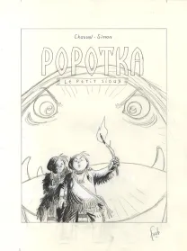 Projet de couverture, Popotka le petit sioux, Wendigo (T.2), Fred Simon