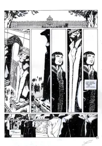 Planche noir et blanc, Marie des Loups, Le cirque de Petra (T.2), Régis Penet