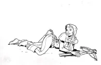 Black and white illustration, Félix Meynet