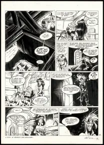 Planche noir et blanc, L'Épée de Cristal, Le Cri du Grouse (T.4),  Crisse