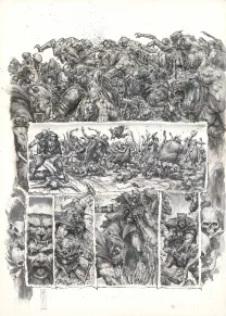 Black and white original page, Paul Jeacock