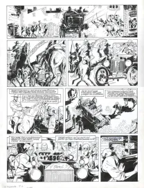 Black and white original page, Louis la Guigne, Les vagabonds (T.7), Jean-Paul Dethorey