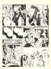 Black and white original page, Louis la Guigne, Les vagabonds (T.7), Jean-Paul Dethorey