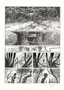 Black and white original page, L'Histoire de chaque jour, Lise a souvent peur (T.1), Pierre Makyo