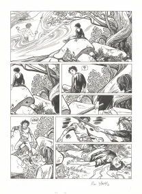 Black and white original page, L'Histoire de chaque jour, Lise a souvent peur (T.1), Pierre Makyo