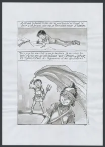 Black and white original page, Couleur de peau : miel, Tome 1 (T.1),  Jung