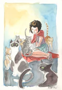 Colored illustration, Talisman, Le Grimoire des Souhaits (T.1), Montse Martin