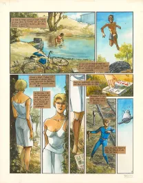 Colored original page, Lie-de-vin, Olivier Berlion