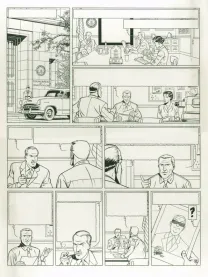 Planche noir et blanc, Blake et Mortimer, La Malédiction des trente deniers - Tome un (T.19), René Sterne