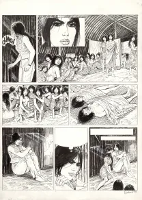 Black and white original page, El Nino, Le Paria de Célèbes (T.5), Boro Pavlovic