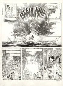 Black and white original page, El Nino, Le Paria de Célèbes (T.5), Boro Pavlovic