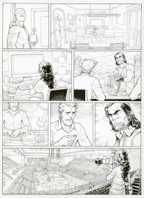 Black and white original page, Ken games, Ciseaux (T.3), Marcial Toledano