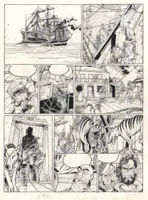 Black and white original page, Hauteville House, Le diable de Tasmanie (T.6), Thierry Gioux
