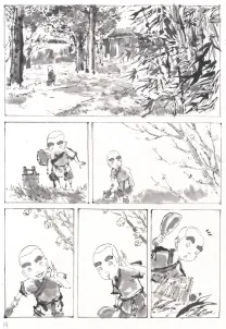 Planche noir et blanc, La Voie de la sagesse, Le printemps de poussière (T.1), An Ji