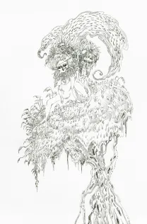 Illustration noir et blanc, Giovanni Rigano