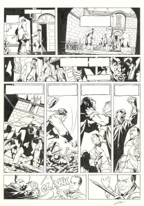 Black and white original page, Sherlock Holmes & les vampires de Londres, L'appel du sang (T.1),  Laci