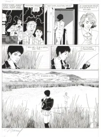 Planche noir et blanc, Santiag, De l'autre côté du Rio  (T.4),  Renaud