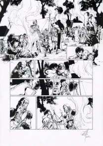 Black and white original page, Assassin's Creed, Accipiter (T.3), Djillali Defali